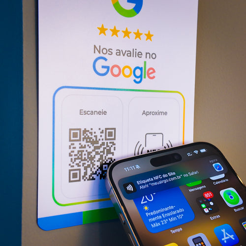 Placa de avaliação Google