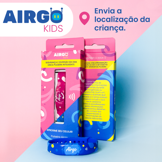 Airgo Kids  -  Pulseira com Aproximação e QR Code